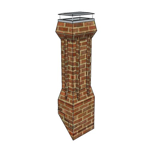 Brick Chimney with Metal Top